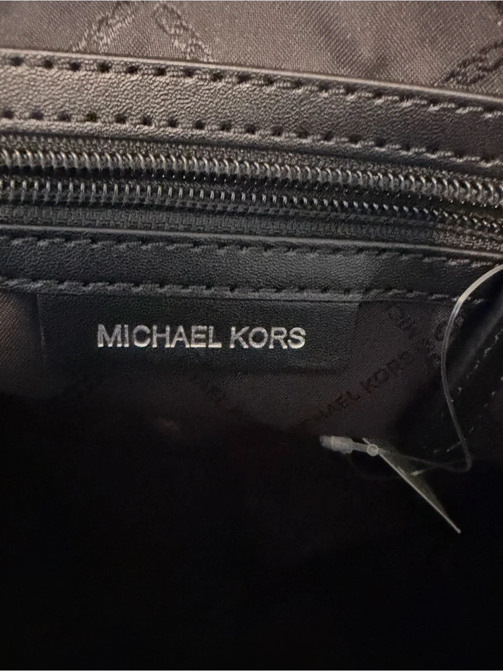 Michael Kors Black and Silver Grayson Medium Duffle Satchel NWT